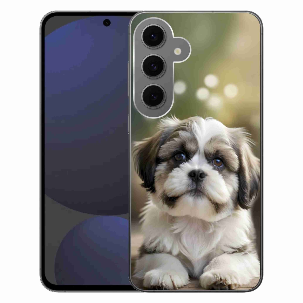 Gelový kryt mmCase na Samsung Galaxy S24FE - roztomilý shih-tzu