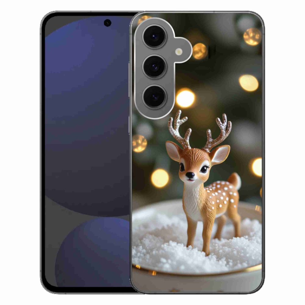 Gelový kryt mmCase na Samsung Galaxy S24FE - roztomilý vánoční jelen