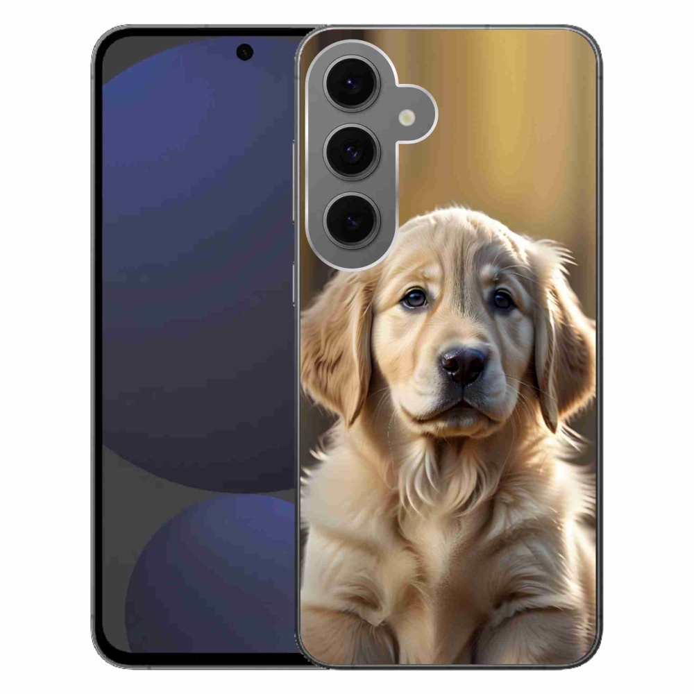 Gelový kryt mmCase na Samsung Galaxy S24FE - roztomilý zlatý retrívr