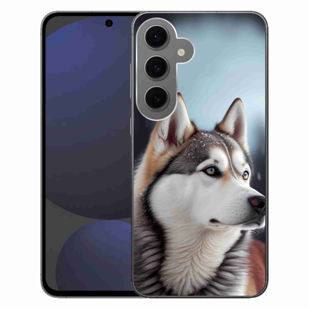 Gelový kryt mmCase na Samsung Galaxy S24FE - sibiřský husky