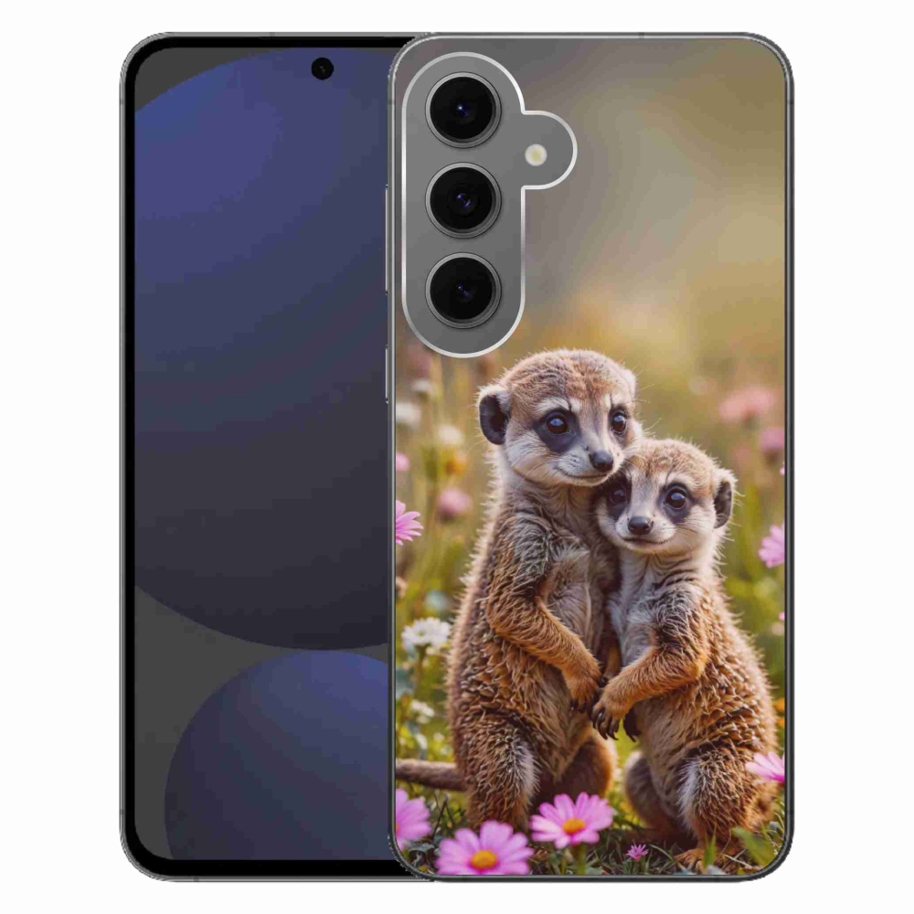 Gelový kryt mmCase na Samsung Galaxy S24FE - surikatí duo