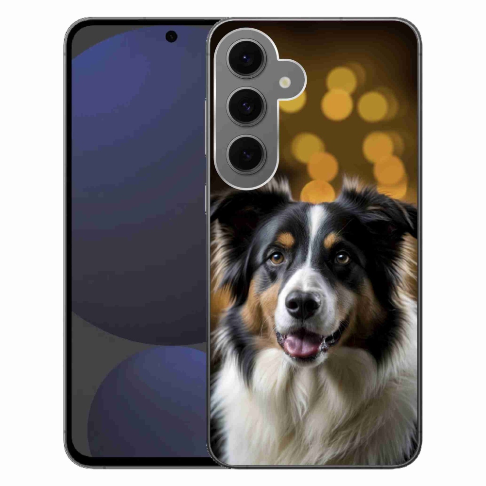 Gelový kryt mmCase na Samsung Galaxy S24FE - usměvavý australský ovčák