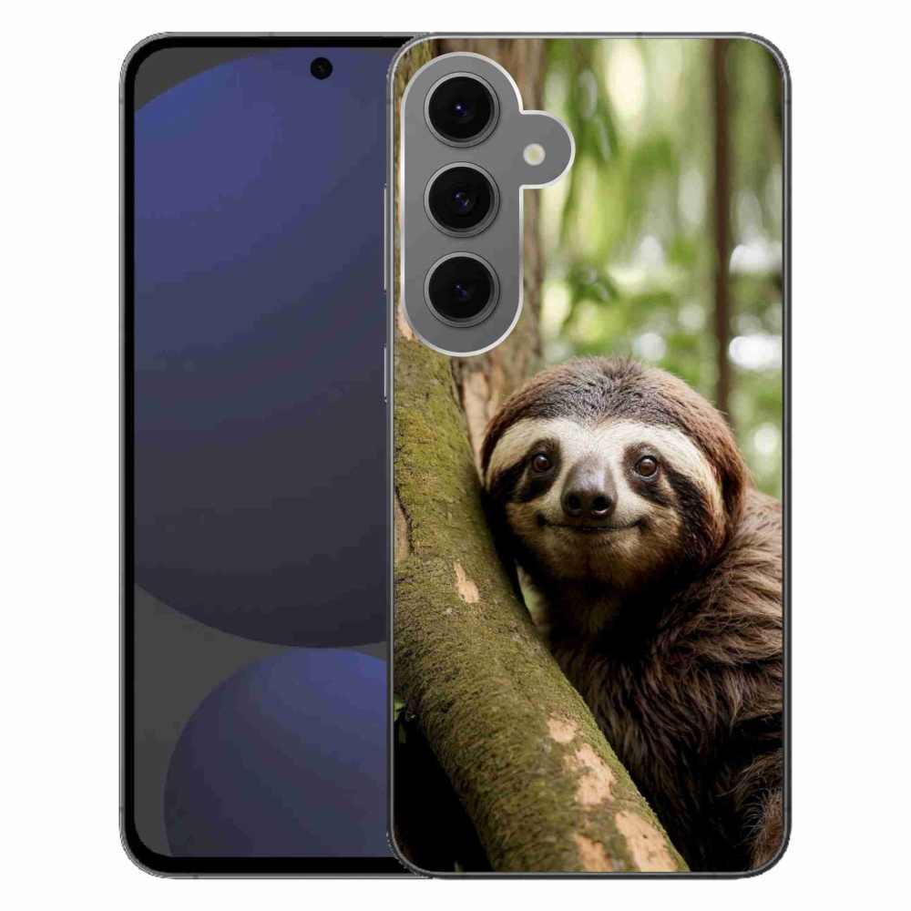 Gelový kryt mmCase na Samsung Galaxy S24FE - usměvavý lenochod