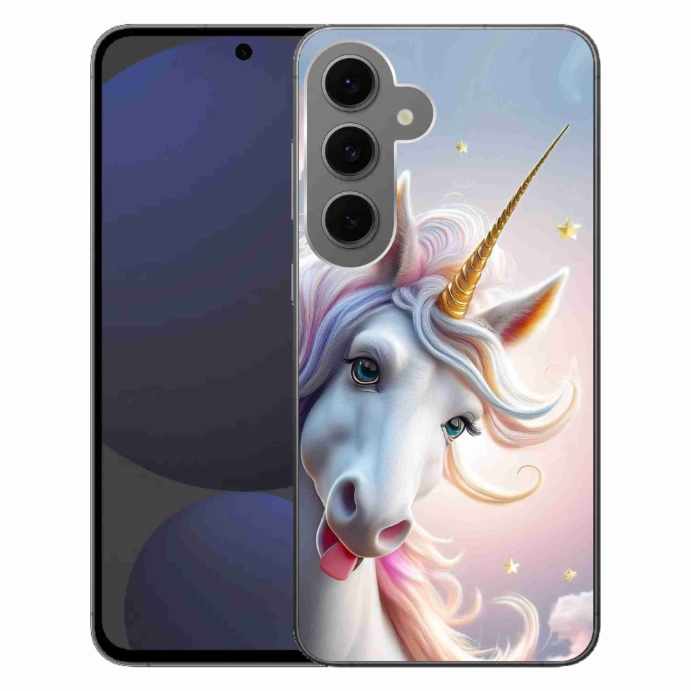 Gelový kryt mmCase na Samsung Galaxy S24FE - veselý jednorožec