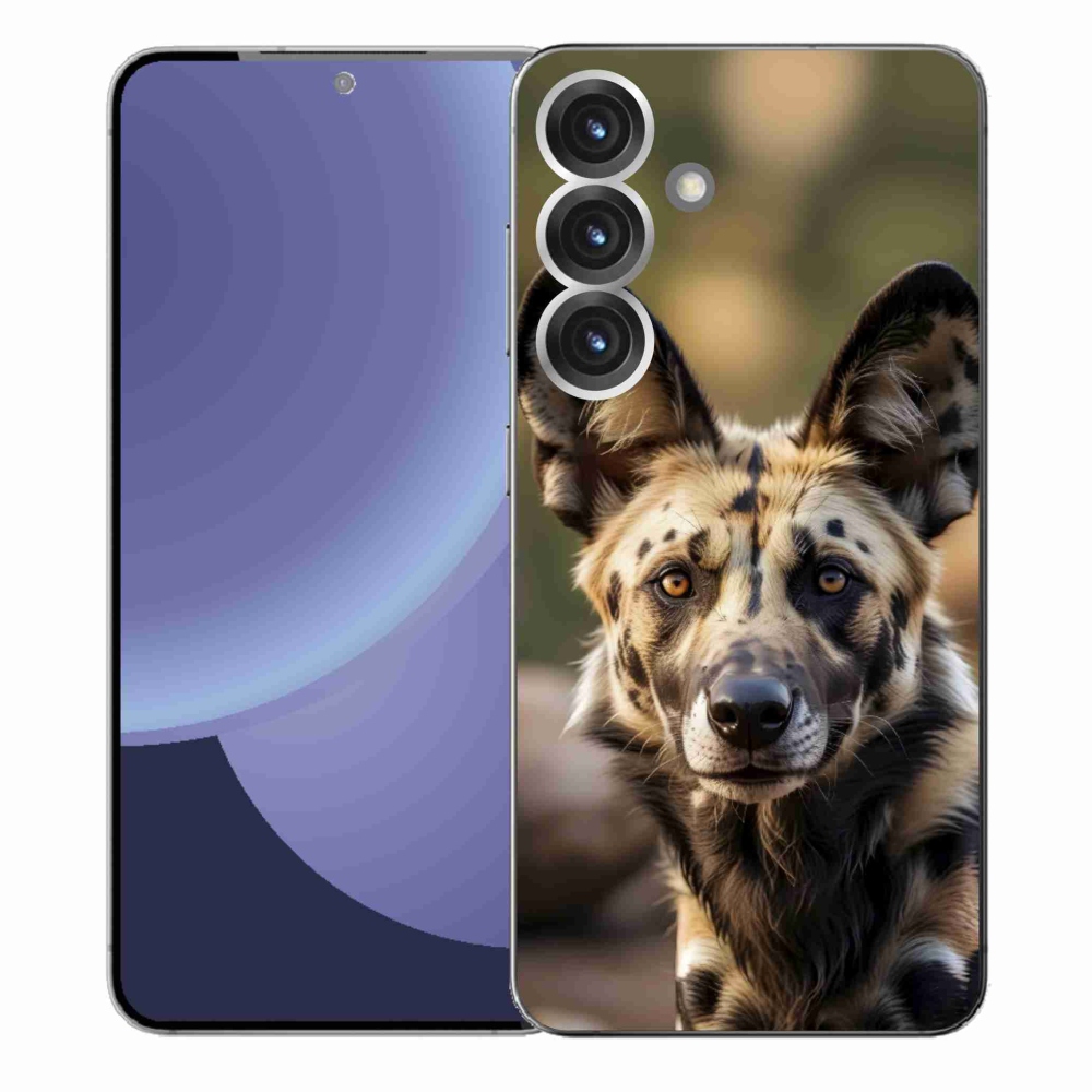 Gelový kryt mmCase na Samsung Galaxy S25+ - africký divoký pes