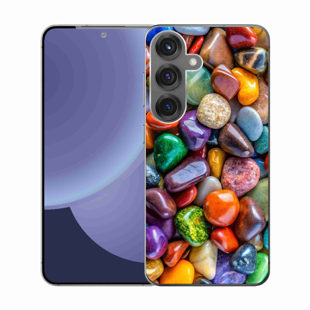Gelový kryt mmCase na Samsung Galaxy S25 - barevné kamínky
