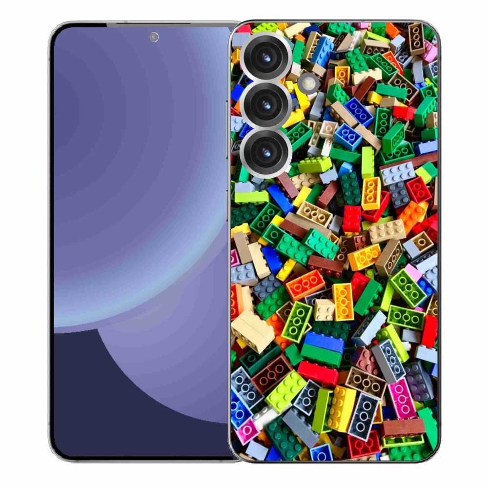 Gelový kryt mmCase na Samsung Galaxy S25+ - barevné stavební kostky