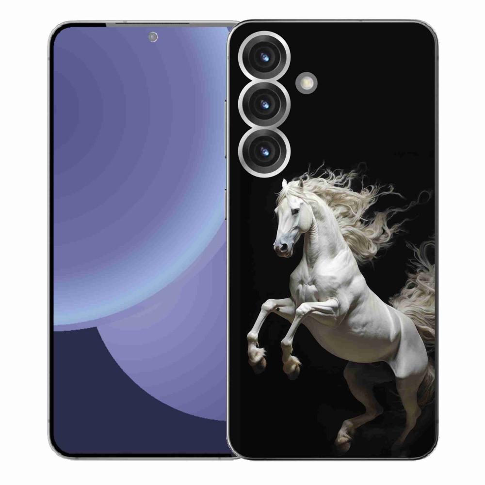 Gelový kryt mmCase na Samsung Galaxy S25+ - bílý kůň 4