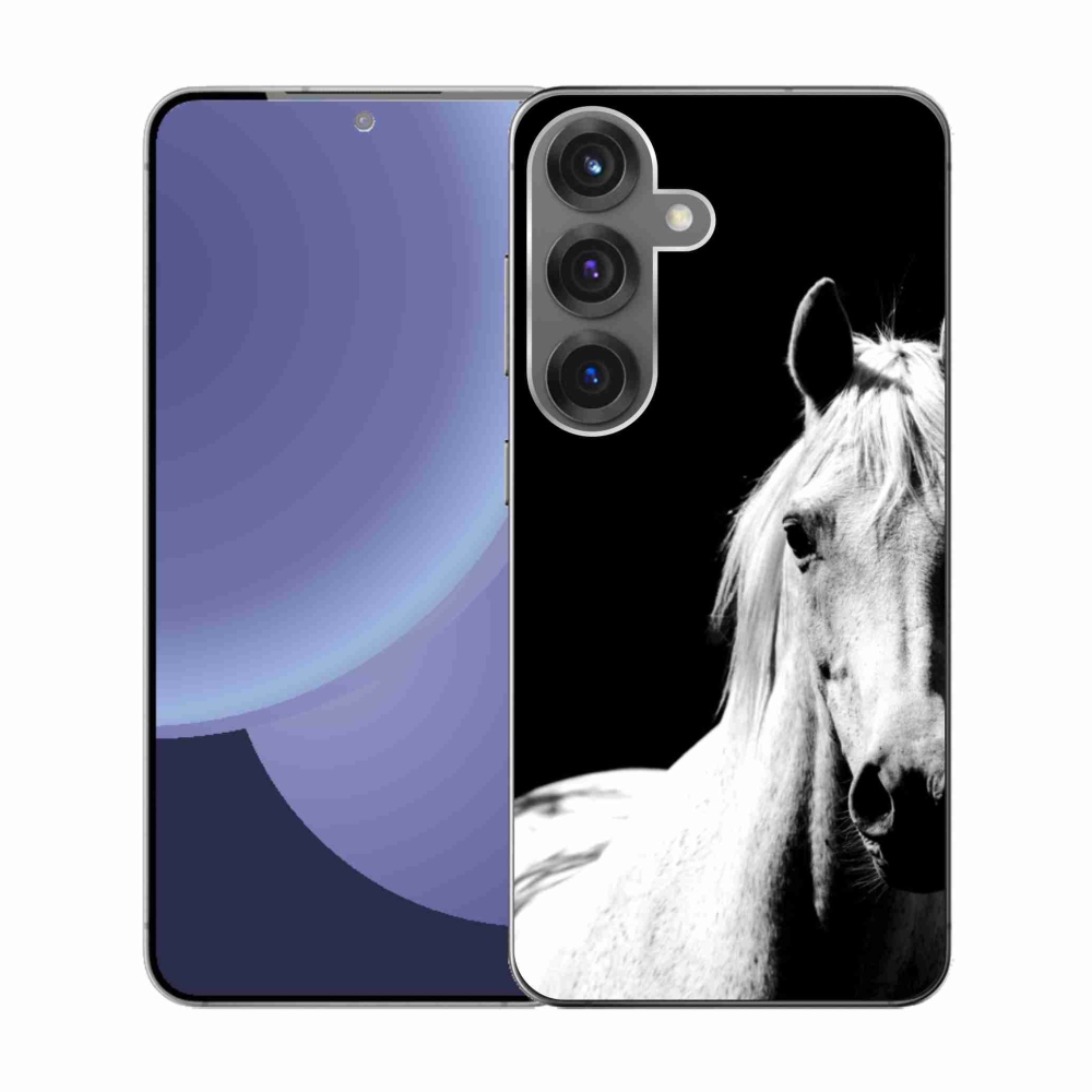 Gelový kryt mmCase na Samsung Galaxy S25 - bílý kůň 5