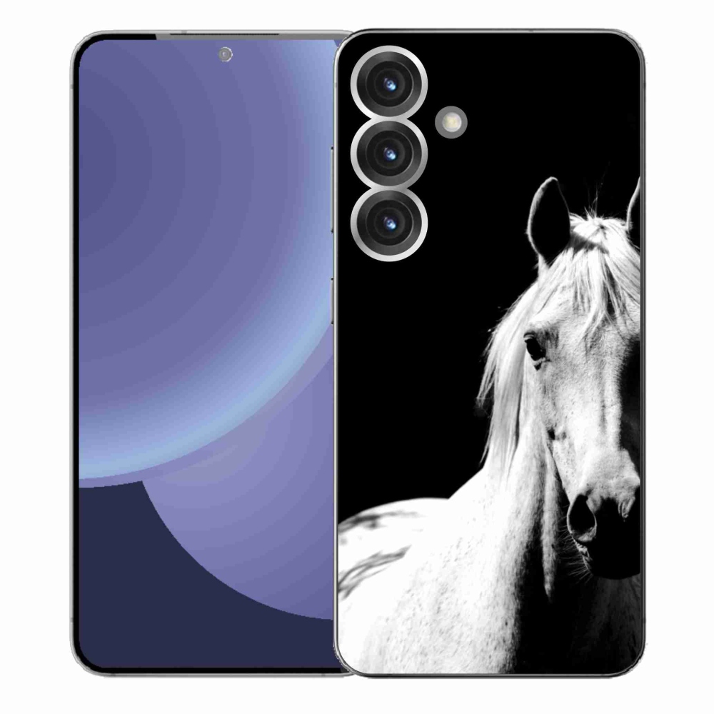 Gelový kryt mmCase na Samsung Galaxy S25+ - bílý kůň 5