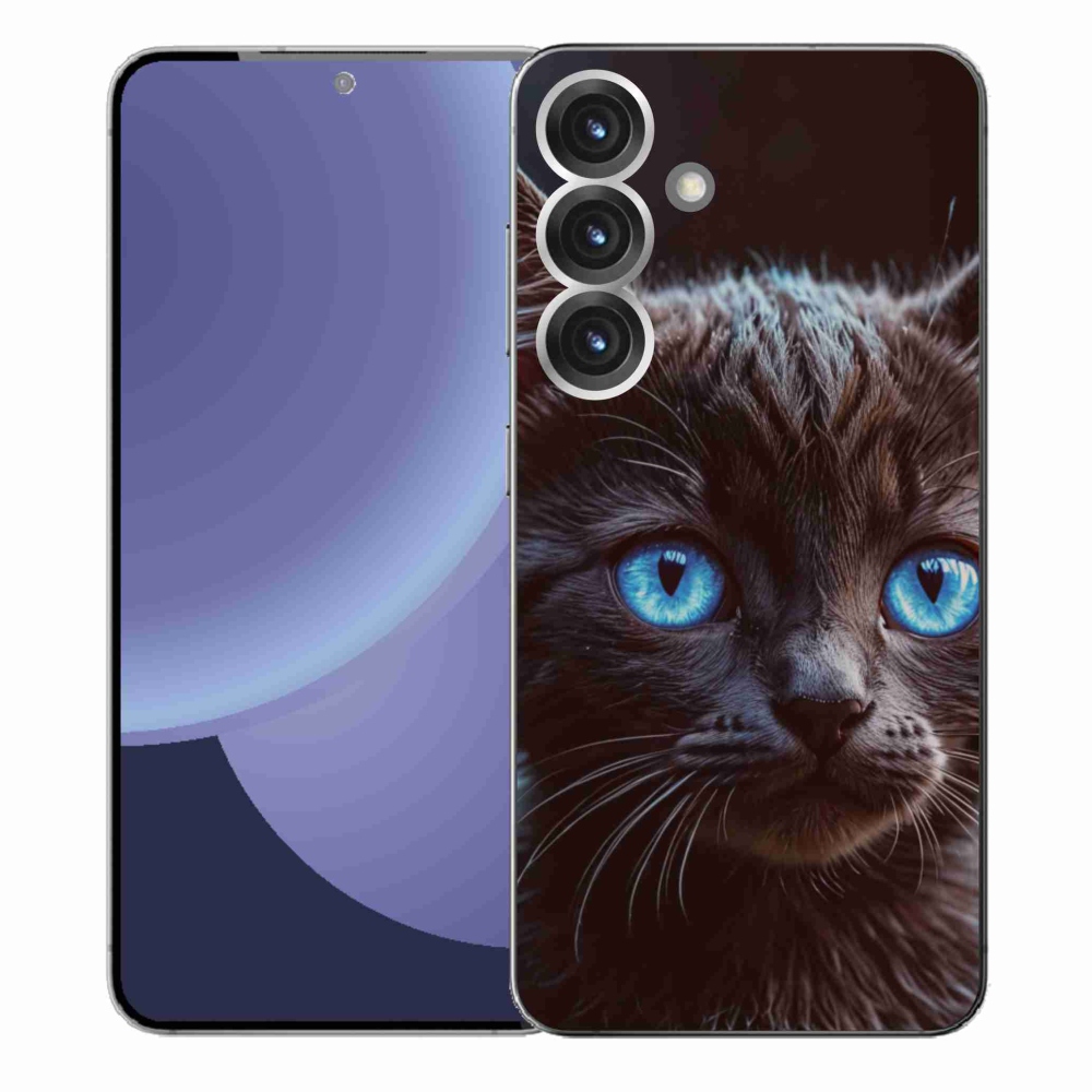 Gelový kryt mmCase na Samsung Galaxy S25+ - černé kotě 2