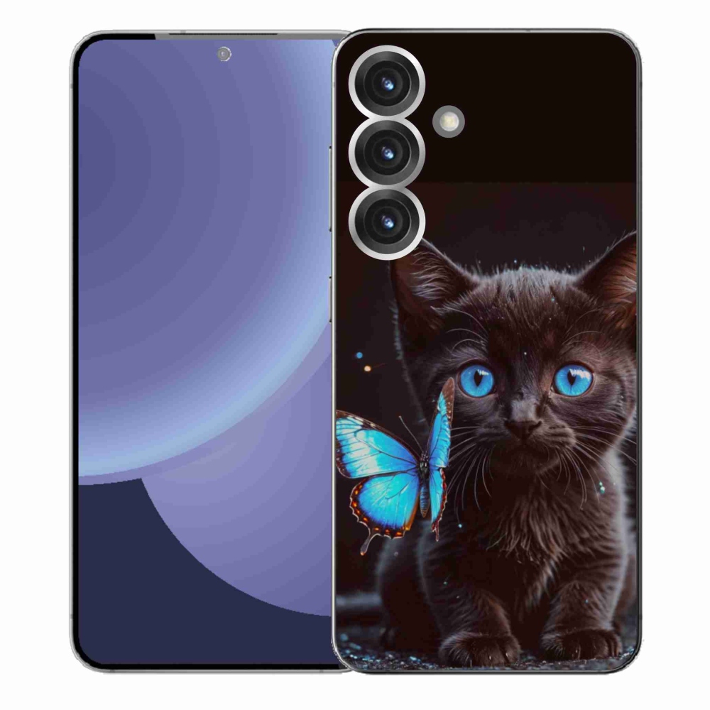 Gelový kryt mmCase na Samsung Galaxy S25+ - černé kotě 3