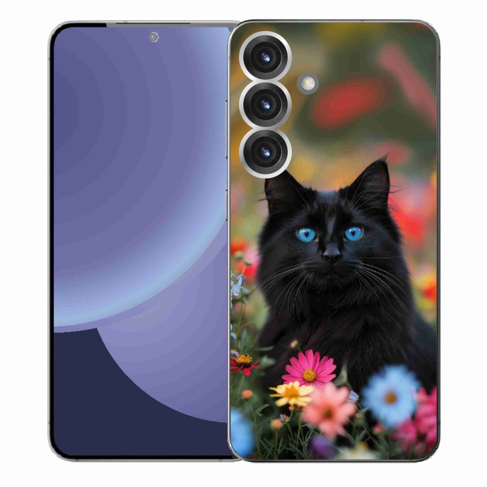 Gelový kryt mmCase na Samsung Galaxy S25+ - černé kotě 4