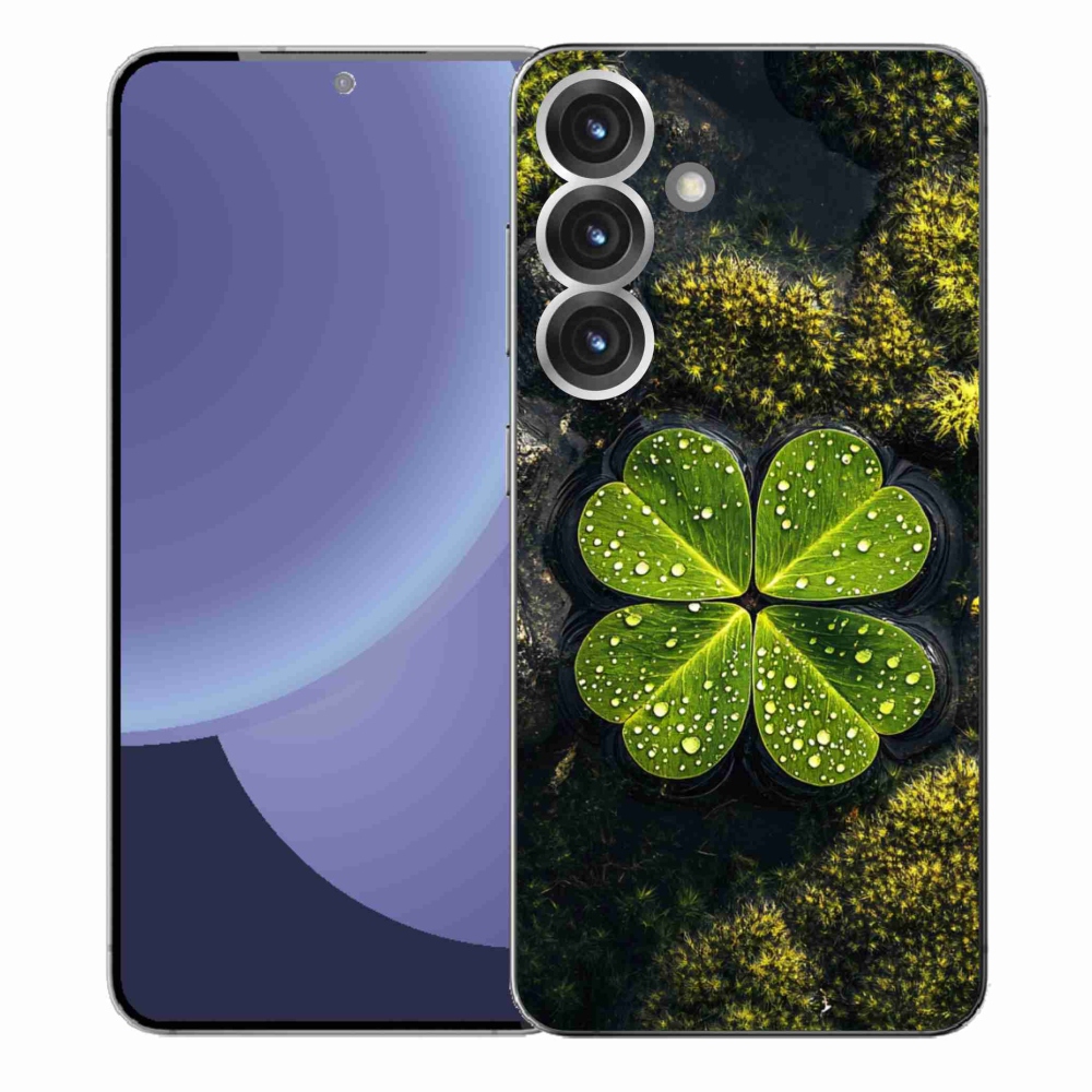 Gelový kryt mmCase na Samsung Galaxy S25+ - čtyřlístek