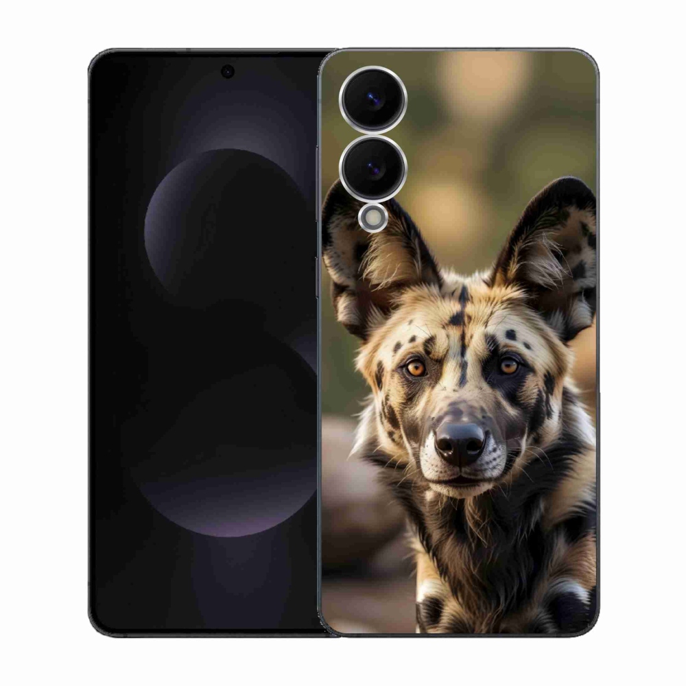 Gelový kryt mmCase na Samsung Galaxy S25 Edge - africký divoký pes