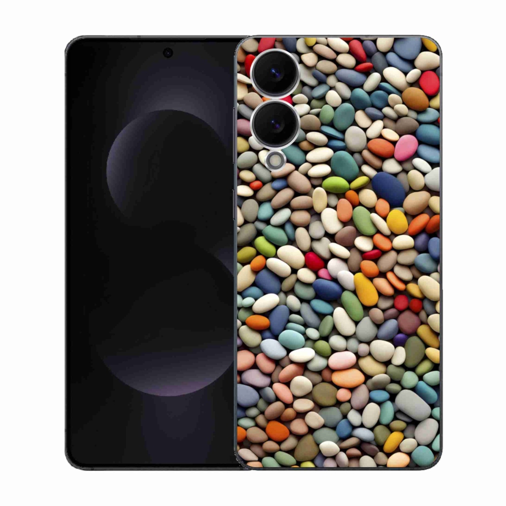 Gelový kryt mmCase na Samsung Galaxy S25 Edge - barevné kamínky 2