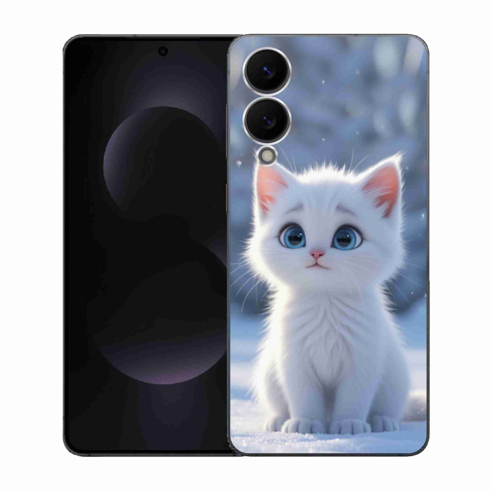 Gelový kryt mmCase na Samsung Galaxy S25 Edge - bílé kotě 3