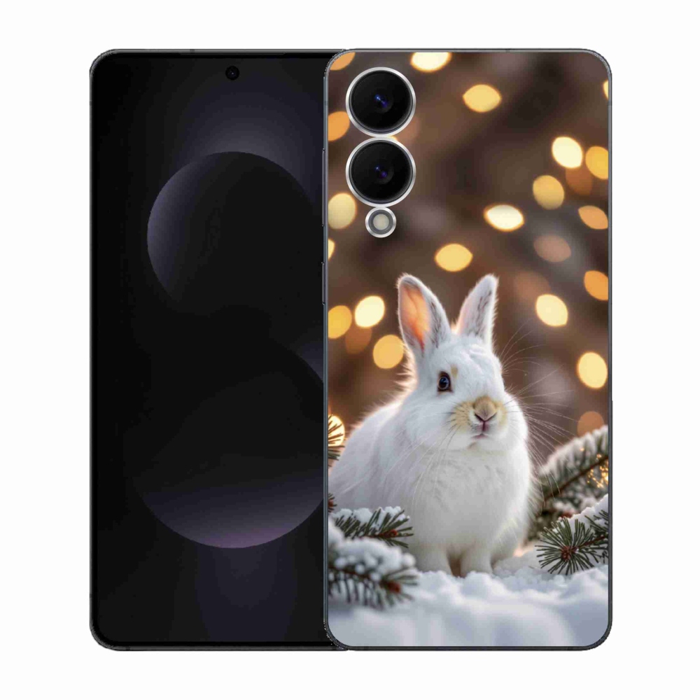 Gelový kryt mmCase na Samsung Galaxy S25 Edge - bílý zajíc