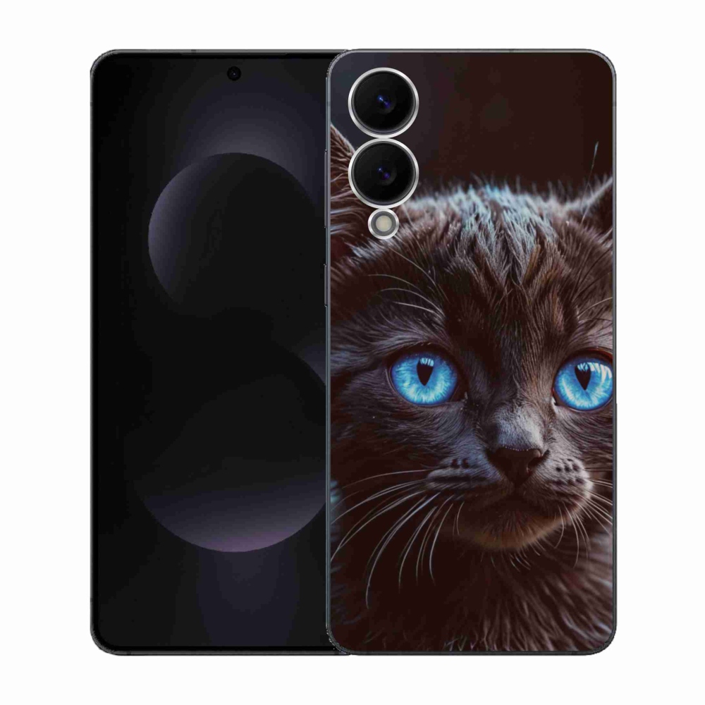 Gelový kryt mmCase na Samsung Galaxy S25 Edge - černé kotě 2