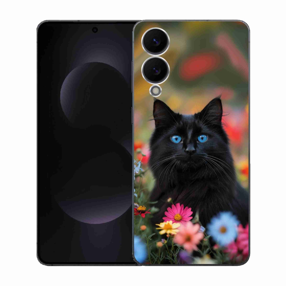 Gelový kryt mmCase na Samsung Galaxy S25 Edge - černé kotě 4