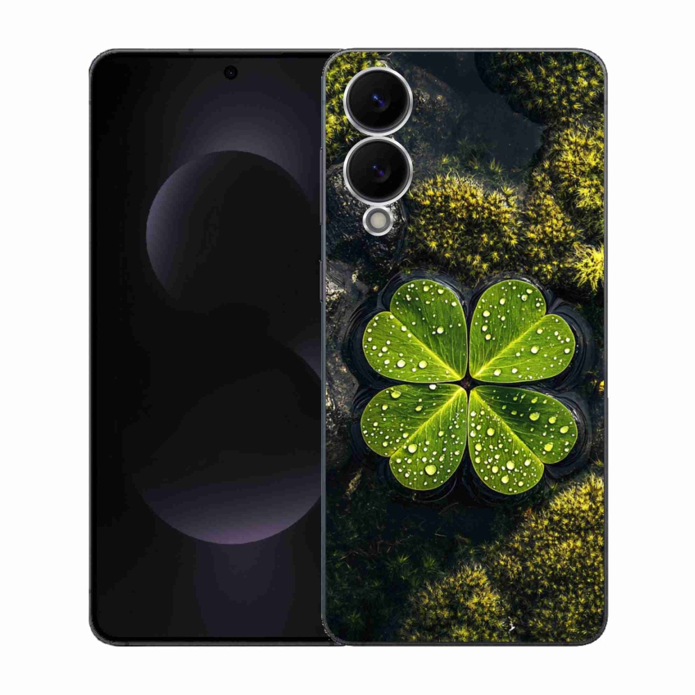 Gelový kryt mmCase na Samsung Galaxy S25 Edge - čtyřlístek