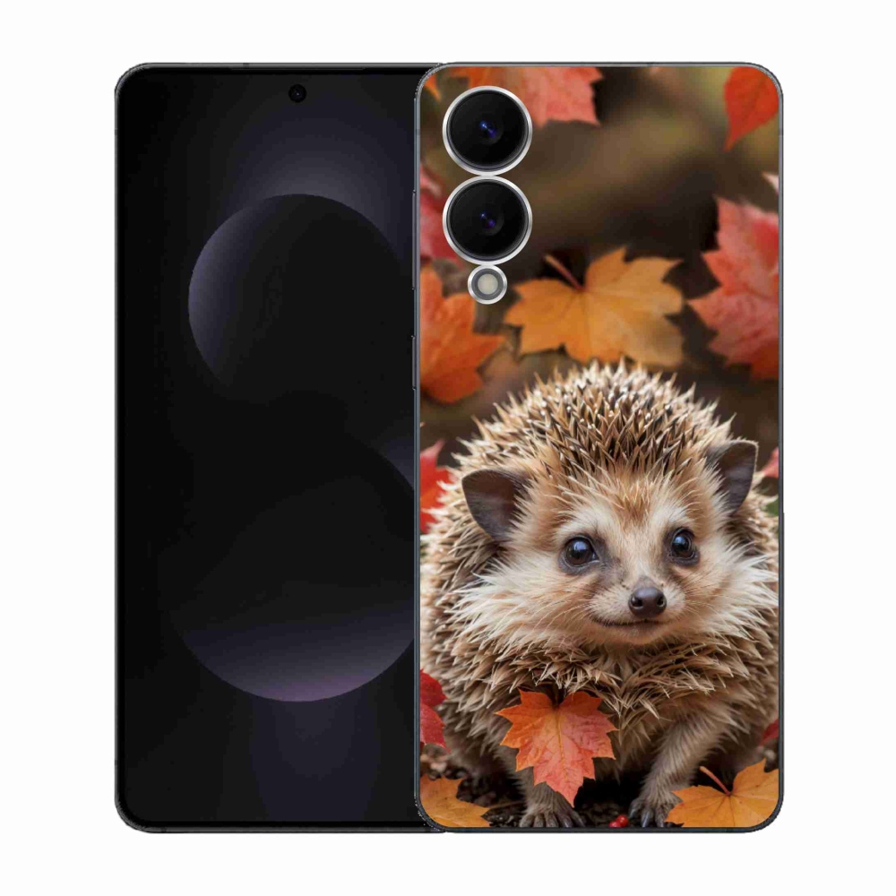 Gelový kryt mmCase na Samsung Galaxy S25 Edge - ježek v listí