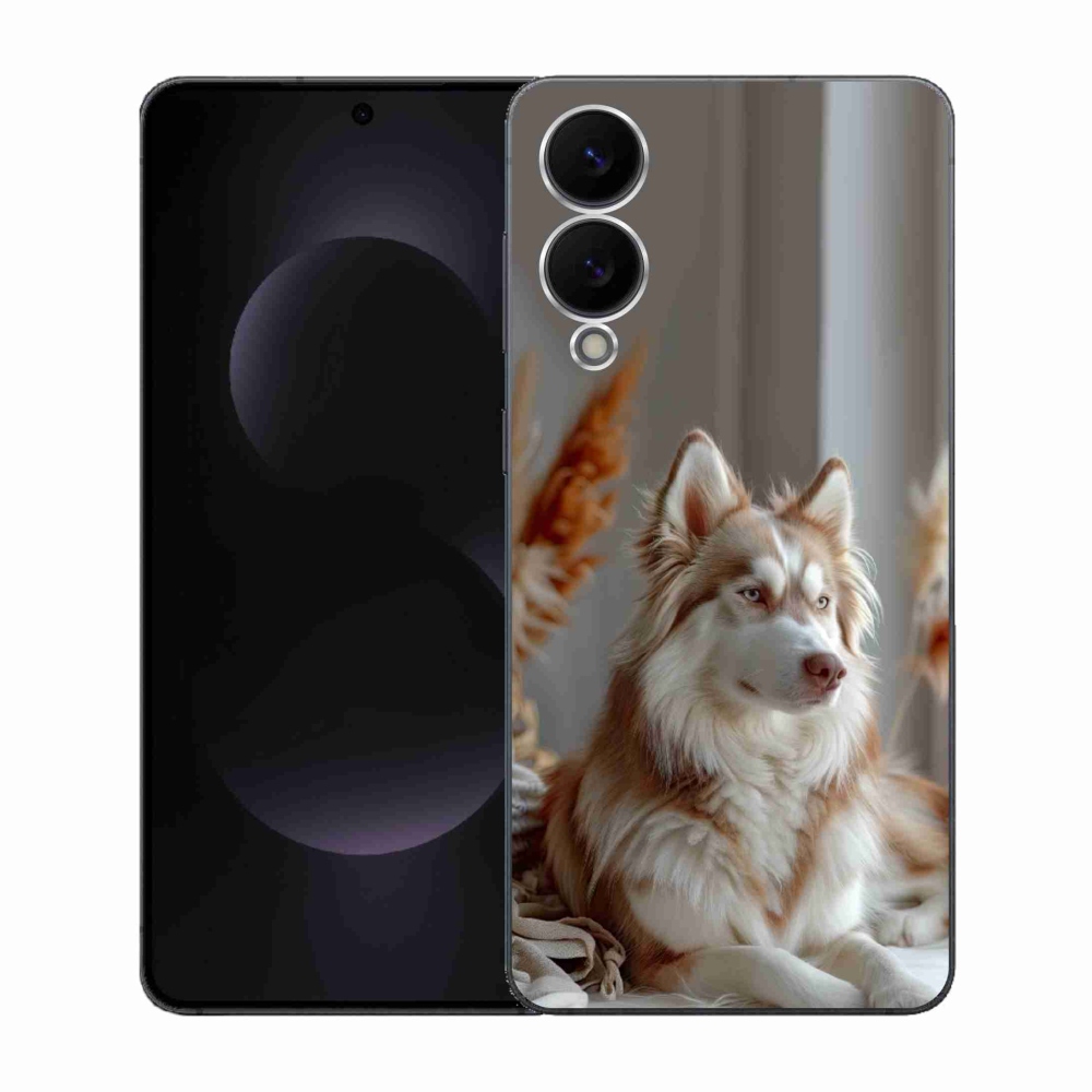 Gelový kryt mmCase na Samsung Galaxy S25 Edge - klidný sibiřský husky