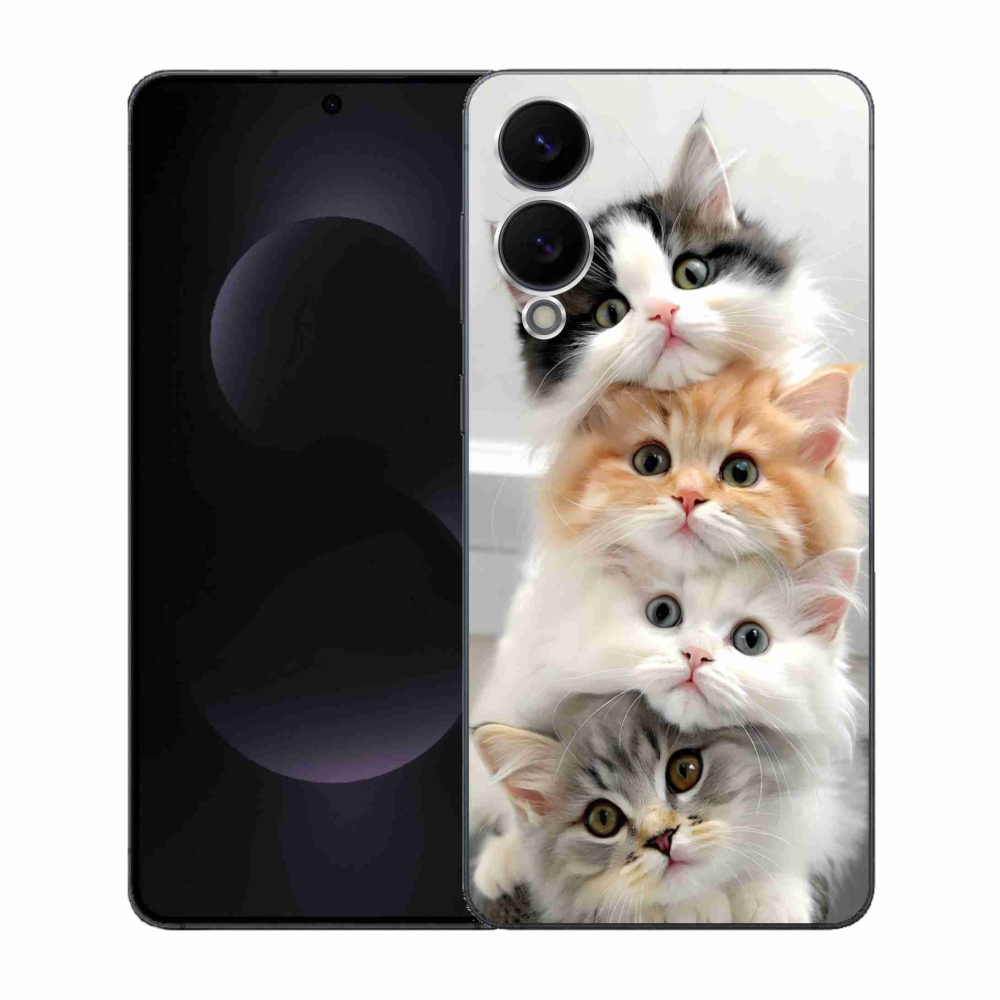 Gelový kryt mmCase na Samsung Galaxy S25 Edge - kočičí parta