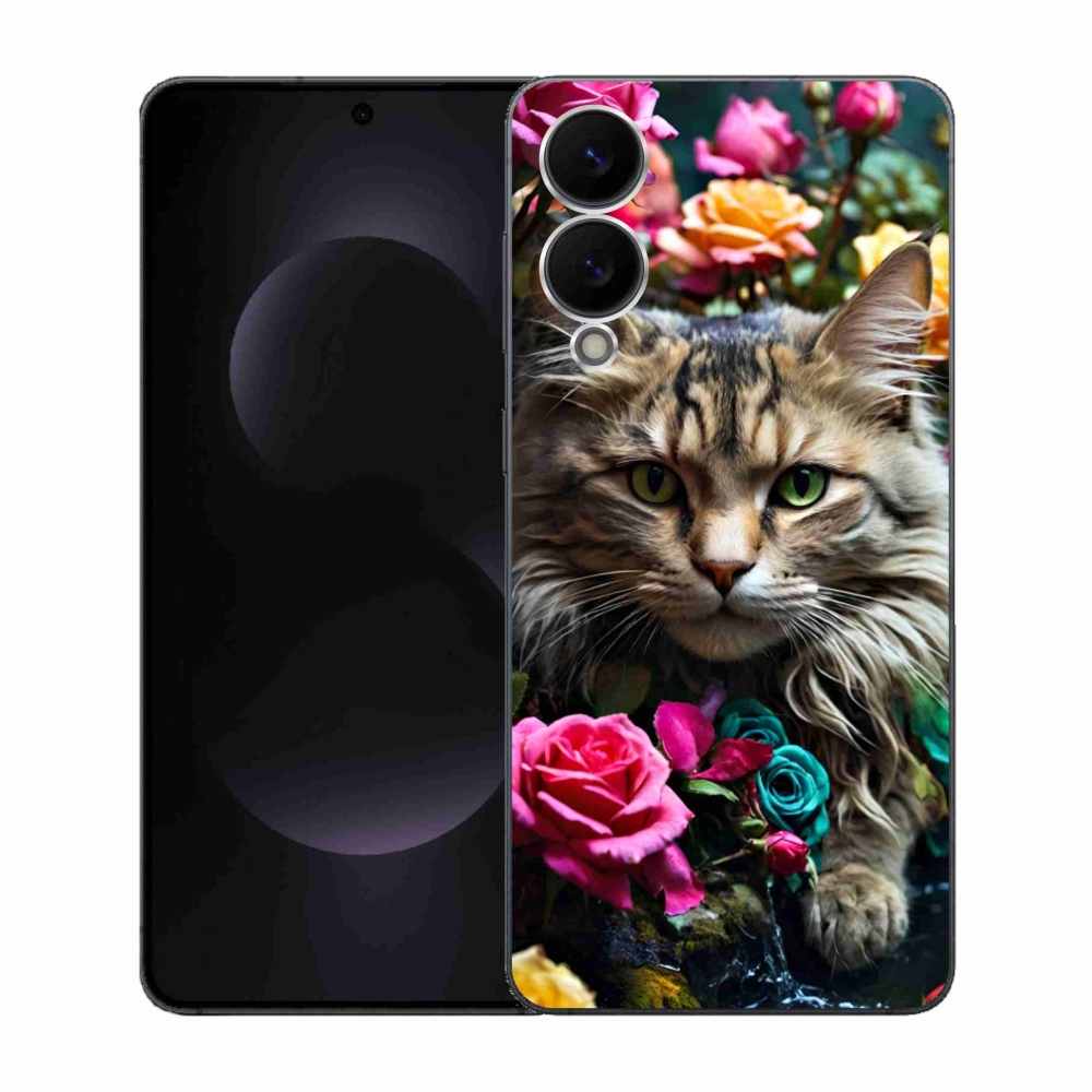 Gelový kryt mmCase na Samsung Galaxy S25 Edge - kočíčí pohled 2