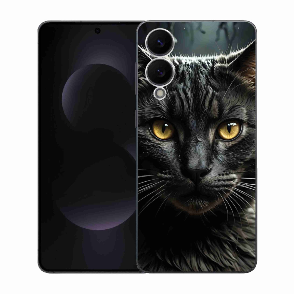 Gelový kryt mmCase na Samsung Galaxy S25 Edge - kočičí pohled 3