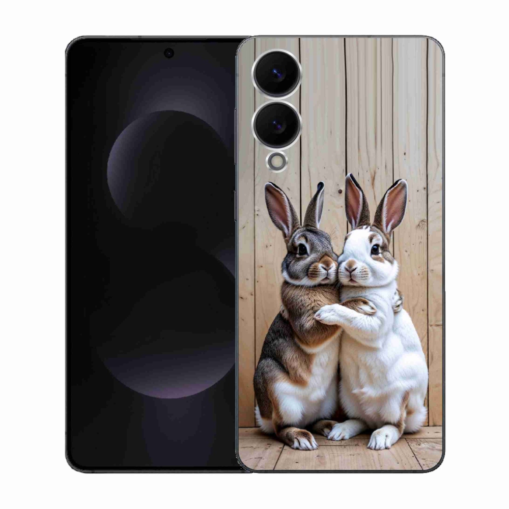 Gelový kryt mmCase na Samsung Galaxy S25 Edge - králičí pár