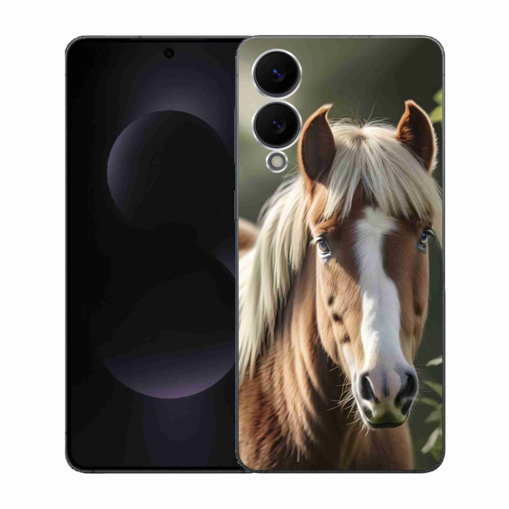 Gelový kryt mmCase na Samsung Galaxy S25 Edge - kůň se světlou hřívou