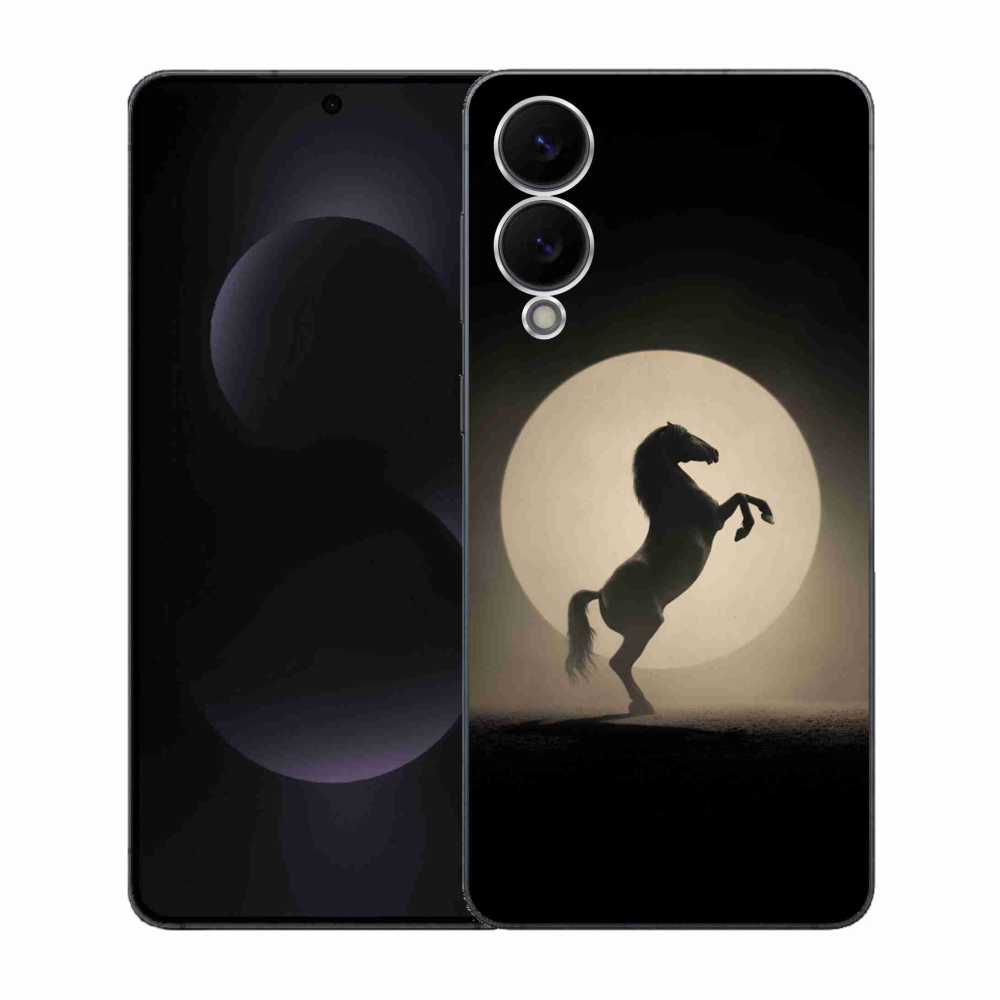 Gelový kryt mmCase na Samsung Galaxy S25 Edge - kůň v siluetě