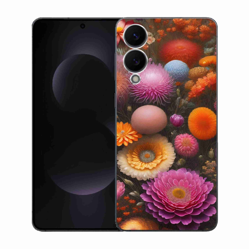 Gelový kryt mmCase na Samsung Galaxy S25 Edge - květinová kompozice