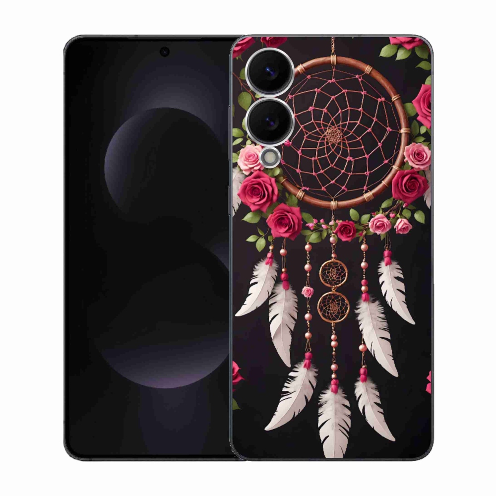 Gelový kryt mmCase na Samsung Galaxy S25 Edge - lapač snů s růžemi