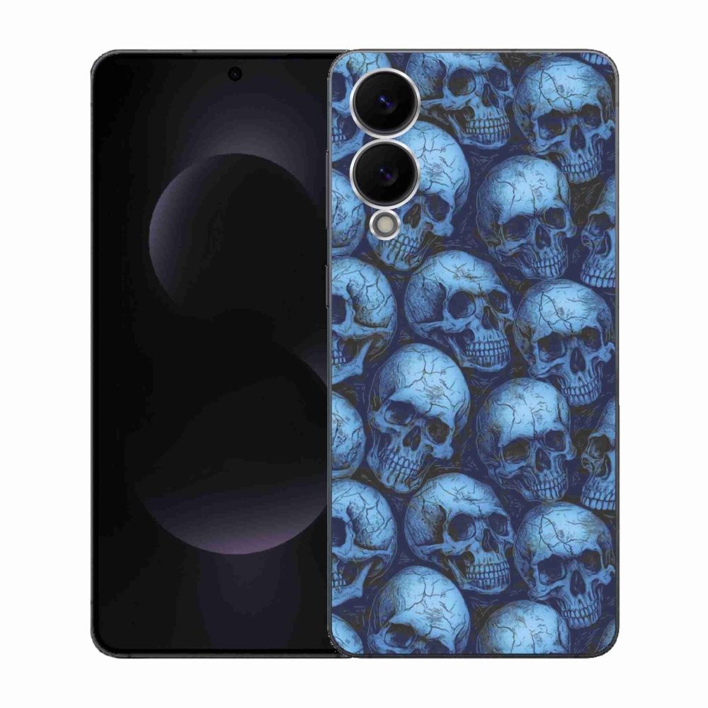 Gelový kryt mmCase na Samsung Galaxy S25 Edge - lebky