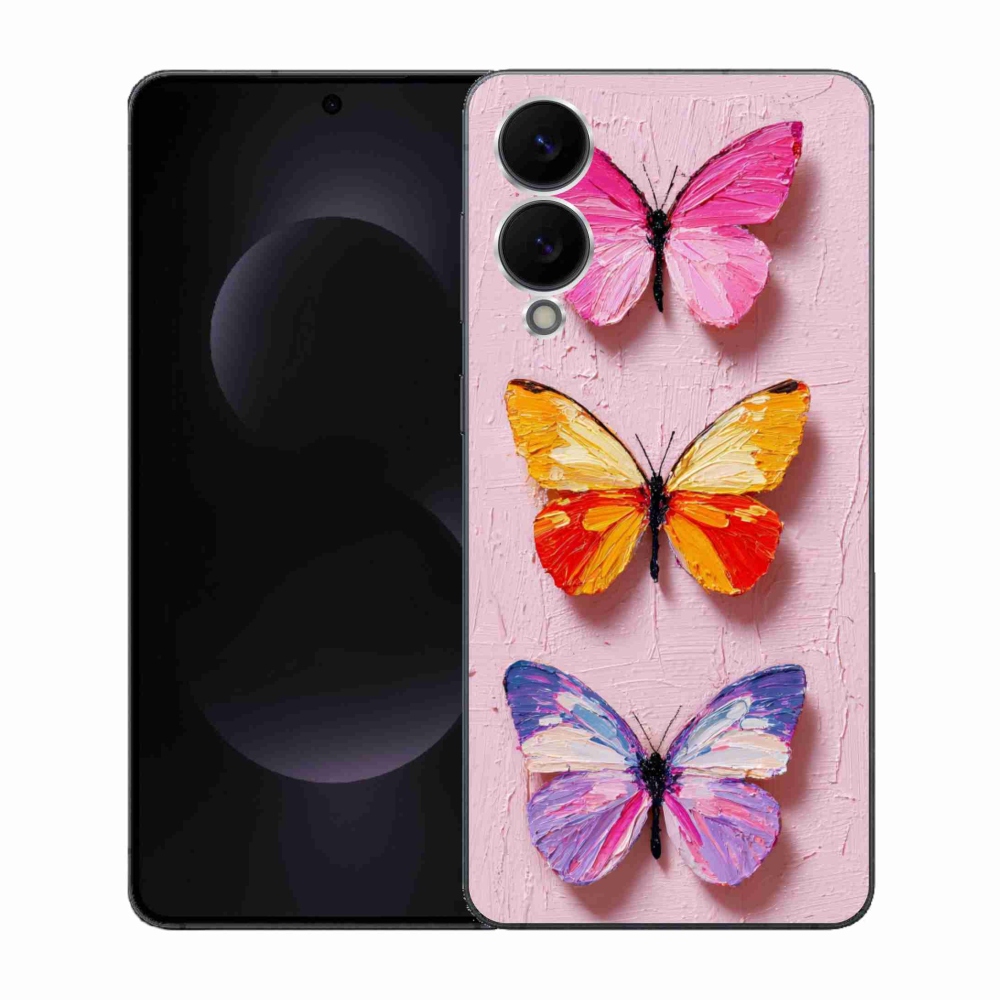 Gelový kryt mmCase na Samsung Galaxy S25 Edge - motýlí trojice