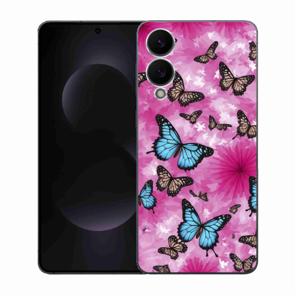 Gelový kryt mmCase na Samsung Galaxy S25 Edge - motýlí zahrada