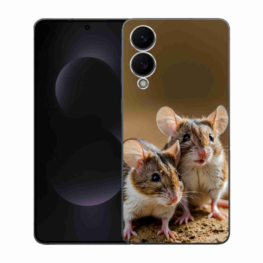 Gelový kryt mmCase na Samsung Galaxy S25 Edge - myší duo