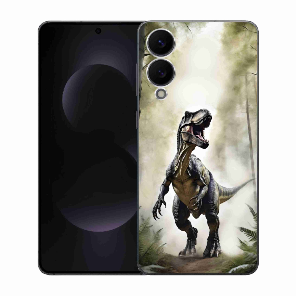 Gelový kryt mmCase na Samsung Galaxy S25 Edge - naštvaný T-Rex
