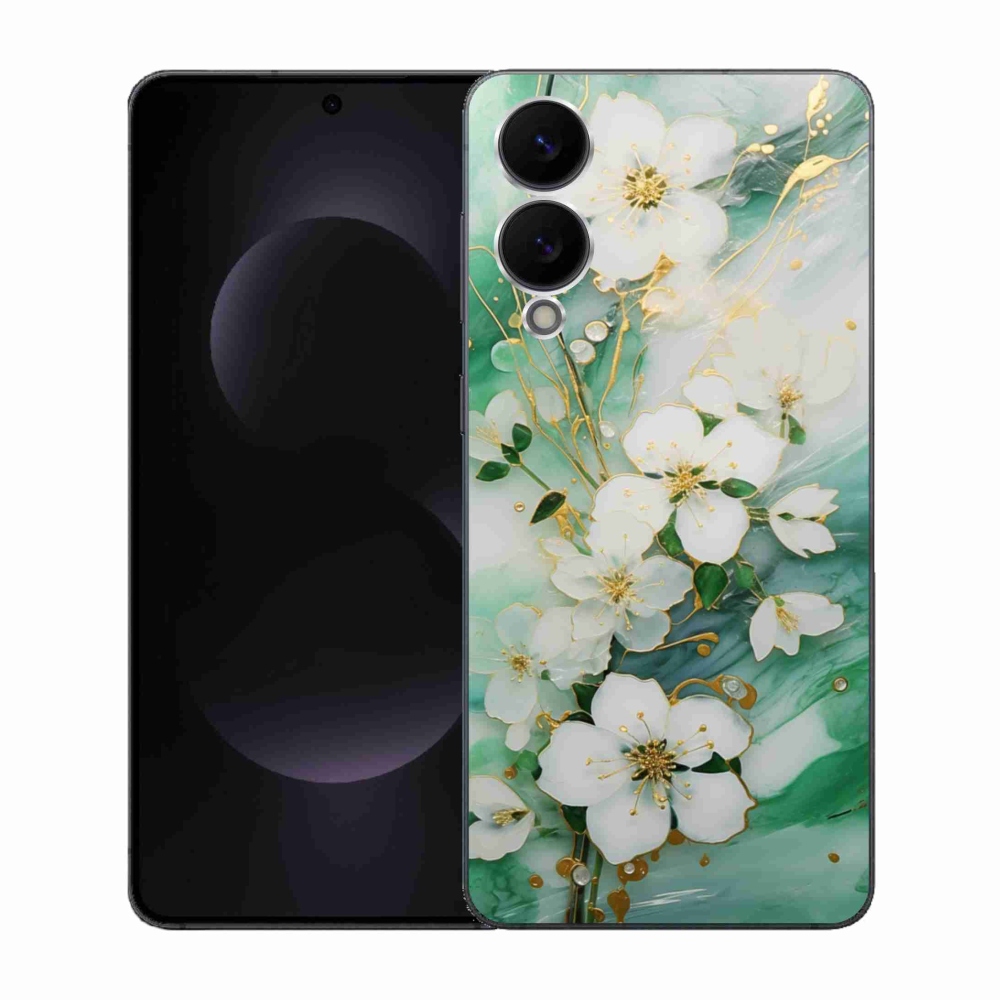 Gelový kryt mmCase na Samsung Galaxy S25 Edge - něžné květy