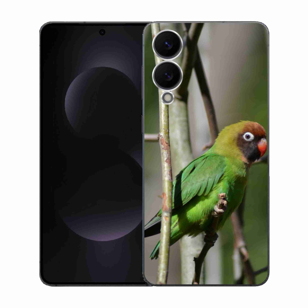 Gelový kryt mmCase na Samsung Galaxy S25 Edge - papoušek agapornis