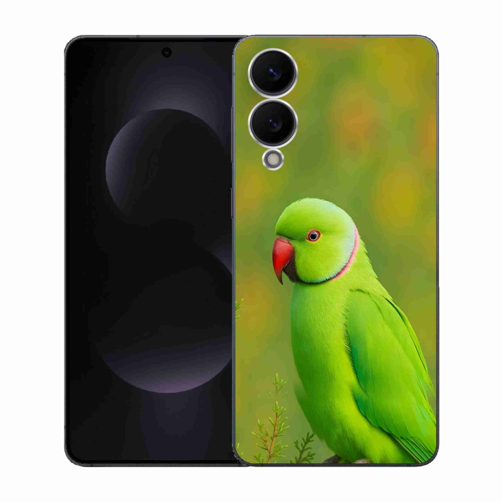 Gelový kryt mmCase na Samsung Galaxy S25 Edge - papoušek alexandr 2