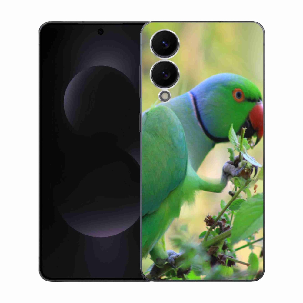 Gelový kryt mmCase na Samsung Galaxy S25 Edge - papoušek alexandr