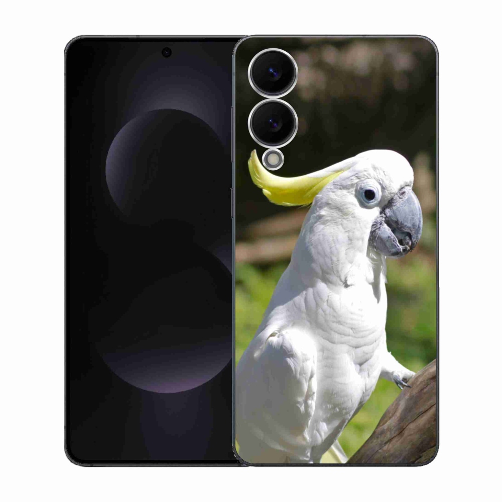 Gelový kryt mmCase na Samsung Galaxy S25 Edge - papoušek kakadu 2