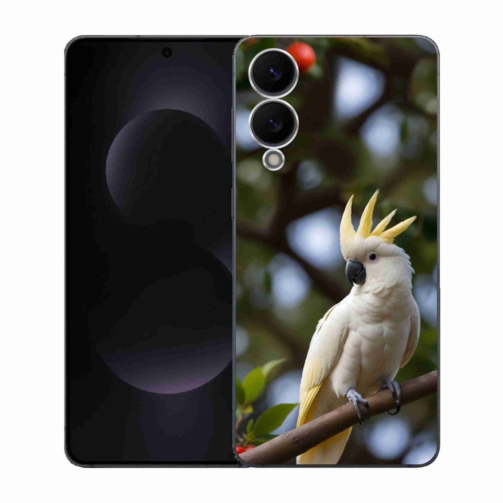 Gelový kryt mmCase na Samsung Galaxy S25 Edge - papoušek kakadu 3