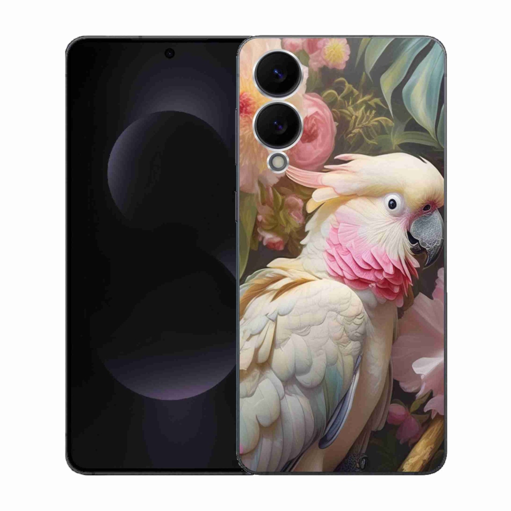 Gelový kryt mmCase na Samsung Galaxy S25 Edge - papoušek kakadu růžový 2