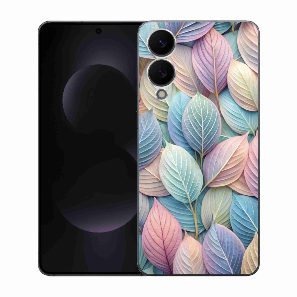 Gelový kryt mmCase na Samsung Galaxy S25 Edge - pastelové listy