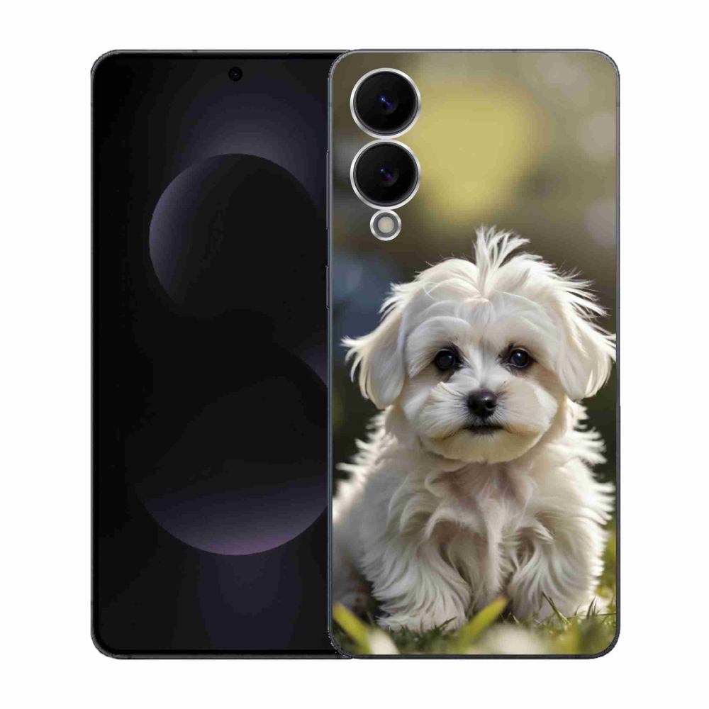 Gelový kryt mmCase na Samsung Galaxy S25 Edge - roztomilý maltézský psík