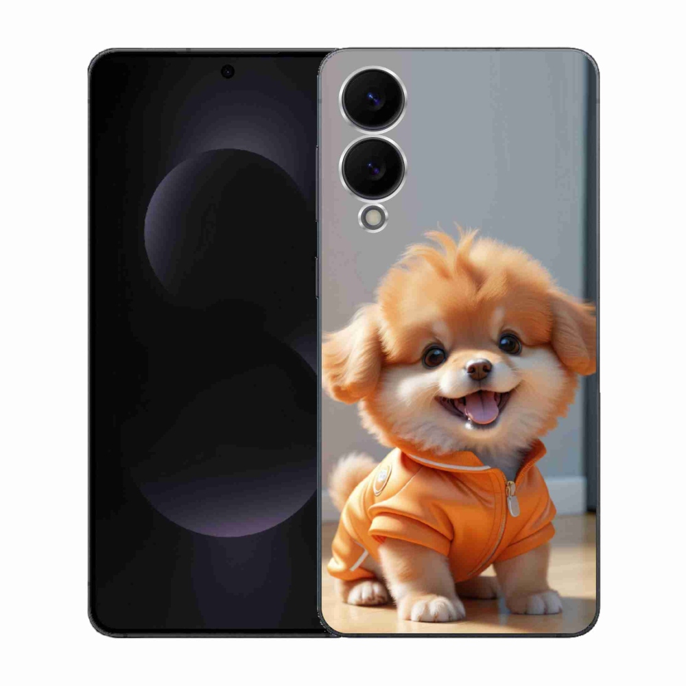 Gelový kryt mmCase na Samsung Galaxy S25 Edge - roztomilý pomeranian v mikině